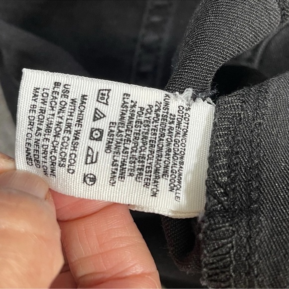 Free People Black Button-Front Mini Skirt Size 0 - Picture 7 of 8